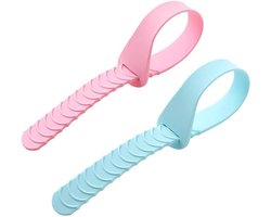 Toiletdeksellifter - Badkamer accessoires - toiletbril lifter - 2 stuks - Toiletdeksel lifter - toiletdeksellifter - toilet bril lifter - Toilet deksel lifter - WC bril handvat - WC bril lifter - toiletbrillifter - Roze + blauw