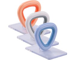 Toiletdeksellifter - Badkamer accessoires - toiletbril lifter - 3 stuks - Toiletdeksel lifter - toiletdeksellifter - toilet bril lifter - Toilet deksel lifter - WC bril handvat - WC bril lifter - toiletbrillifter - Wit + blauw + oranje