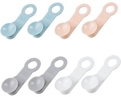 Toiletdeksellifter - Badkamer accessoires - toiletbril lifter - 8 stuks - Toiletdeksel lifter - toiletdeksellifter - toilet bril lifter - Toilet deksel lifter - WC bril handvat - WC bril lifter - toiletbrillifter - Wit + grijs + blauw + roze