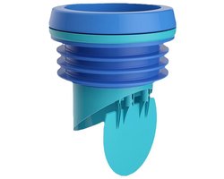 Toiletflenzen, universele toiletflens rubberen ring met terugslagklep, lekvrije toiletaccessoires past op 110 mm/4,33 inch kaliber afvoer (blauw)