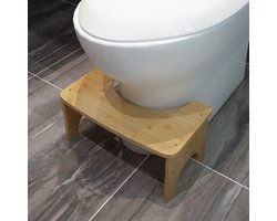 Toilethocker - Opvouwbaar Bamboe - Met Handgreep - Voor Volwassenen