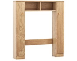 -Toiletkast met 2 Open Compartimenten en 4 Verstelbare Planken – Natuurlijke Look