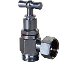 Toiletkraan - Aansluitkraan - Sanitair Aansluiten - Verchroomd Hoekmodel - 12x17 mm - Chroom