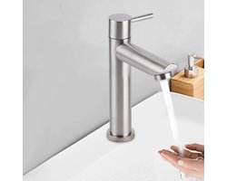 Toiletkraan - Alleen Koud Water - RVS - Hendel-Bediening - Wastafelkraan