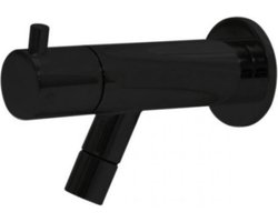 Toiletkraan Spador Nero Muur Inbouw Rond Mat Zwart