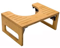 Toiletkrukje Bamboe - Krukje WC - Betere Houding - Inklapbaar Ontwerp - 1x1x1 cm - Meerkleurig
