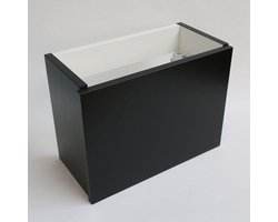 Toiletmeubel INK Versus Fontein Onderkast 36x18x27cm MDF Gelakt Mat Zwart Greeploos