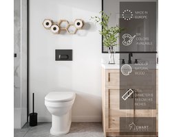 Toiletpapierhouder badkamerplank badkamerdecoratie toiletpapierplank houten houder voor toiletpapier honingraat (doorzichtig)