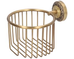 Toiletpapierhouder van messing, opbergruimte voor 1 rol toiletpapier, wandmontage toiletpapierhouder, handdoekhouder, dispenser voor tissuepapierrollen, rek voor papieren handdoeken voor de badkamer