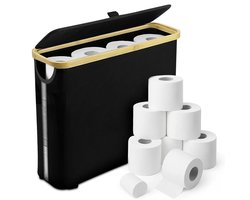 Toiletpapiermand - bamboe en Oxford-stof - 1 stuk