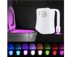 Toiletpotverlichting · Toiletpot · Verlichting · LED · WC · Toilet lamp · Nachtlamp Verlichting met Bewegingssensor · Multicolor · 8 Kleuren
