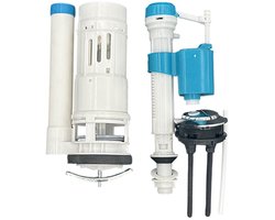 Toiletreservoir navulset- onderdelen voor het doorspoelen- badkamerset- geschikt voor reservoirs met een hoogte van 18-24 cm. Reparatiesets