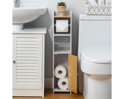 Toiletrolhouder, Chrome Toiletpapierhouder Achter Toiletopslag voor Toiletkast,Toiletpapierhouder met Toiletpapierhouder Insert,Toiletrolopslag voor kleine ruimte (dubbele rol)