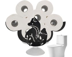 Toiletrolhouder Dier - Papierhouder Badkamer - Badkamer Decoratie - Zonder Boren - 36x12x20 cm - Vos