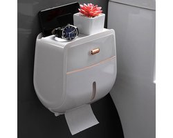 Toiletrolhouder - Handdoekjes Dispenser - Waterdichte Toiletrolhouder - Lichtgewicht en Praktisch - Dubbellaags - Wandgemonteerde Toiletrolhouder - Geschikt voor Badkamers, Keukens, Toiletten - Grijs