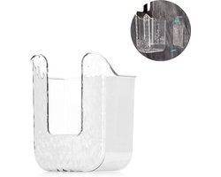 Toiletrolhouder met houder voor vochtige doekjes - Zonder boren - Wit - Zonder boren Toiletrolhouder met houder voor vochtige doekjes - Wandmontage of zelfklevend - Toiletrolhouder - Toiletrolhouder - Transparant - Badkameraccessoires - 1stuks