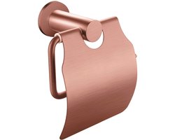 Toiletrolhouder met Klep - Lonis Rimbo - Rond - PVD - Geborsteld Koper