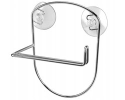 Toiletrolhouder met zuignappen, chroom