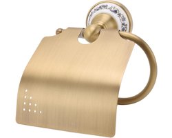 Toiletrolhouder Metalen Handdoekhouder Rek Porseleinen Decoratie Zware Wandmontage Doe-het-zelf Keuken Badkamer Toiletaccessoires Vintage Stijlvol RVS Zwart – Groot Formaat .