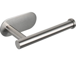 Toiletrolhouder - RVS WC Rolhouder Zelfklevend - Toiletrolhouder zonder boren - Zilver
