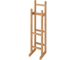 Toiletrolhouder Staand Bamboe - Losse WC Papier Opslag - 60 cm Hoog