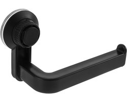 Toiletrolhouder - WC Papier Houder - Badkamer Accessoires - Boren installatie - Zuignap papieren handdoekhouder - 14.5*10 cm - zwart - ABS