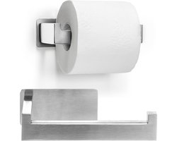 Toiletrolhouder zonder Boren - RVS - Zelfklevend Wc Rolhouder - Zilver
