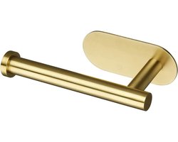 Toiletrolhouders - Papier Houder - WC Rolhouder - Badkamer Accessoires - Zonder Boren - goud - 16*7.8*4.5cm - RVS