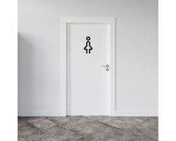 Toiletsticker Dames | Ontwerp 1 - Formaat 10 x 10 cm | Incl. 2 jaar garantie - WC sticker - WC bordje
