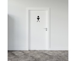 Toiletsticker Dames | Ontwerp 4 - Formaat 10 x 10 cm | Incl. 2 jaar garantie - WC sticker - WC bordje