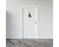 Toiletsticker Dames | Ontwerp 6 - Formaat 10 x 10 cm | Incl. 2 jaar garantie - WC sticker - WC bordje