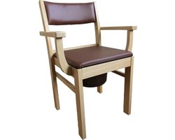 Toiletstoel postoel licht hout. WC stoel