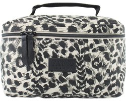 Toilettas dames Panter print  - Handvat - Reis Toilettas  Vakantie & Reizen – Toilettas Dames Leopard - Beautycase Luipaard - Cadeau - Grote Toilettas - Veel vakken