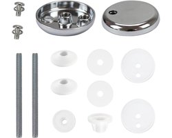 Toiletzitting Onderdelen - Lid Schroeven - Badkamer Reparatie - Metaal Plastic - 8 x 5 cm - Grijs