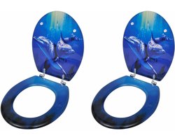 Toiletzitting Set - WC Deksel - Badkamer Vernieuwen - Universele Pasvorm - 2 Stuks - Zwart