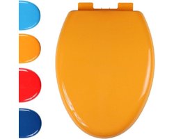 Toiletzitting Soft Close - Toiletdeksel Bidet - Hygiënisch Toiletgebruik - Bovenbevestiging - 36cm x 47cm - Oranje