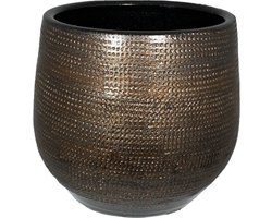 Tokio bloempot koper bruin D16 x H14 cm
