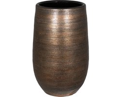 Tokio vaas koper bruin D19 x H30 cm