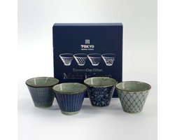 Toky Design Studio - Mashiko Espresso Cup Giftset 4pcs 7.5x5.3cm Blue
