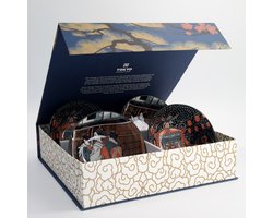 Tokyo Design Studio – Asakusa 4-delige Cadeauset – Ramen bowl - Ramen kom - Noodle kom - 14.8x7cm – 550ml – Geisha Matsuri