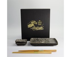 Tokyo Design Studio - Brown Tokusa - Sushi Giftset - 6-delig - Porselein
