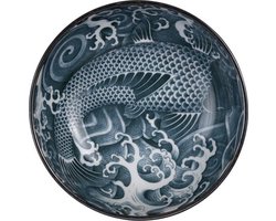 Tokyo Design Studio - Carp Menbachi Kom Zwart 25.2x7.7cm