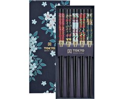 Tokyo Design Studio – Eetstokjes Giftbox – Cherry Blossom Blauw – 5 stuks
