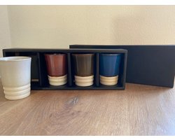 TOKYO DESIGN STUDIO - ESPRESSO CUP GIFTSET 4PCS WH/RD/GR/BL 5.6X7CM
