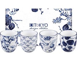 Tokyo Design studio - Flora Japonica - Kopjes - Porselein - set van 4 - 170ml - topkwaliteit