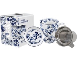 Tokyo Design Studio - Flora Japonica Mug Giftset Gingko w/Strainer and Tea Tip 380ml