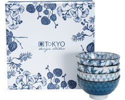 Tokyo Design studio - Flora Japonica - Rijstkom (Rice Bowl) - Porselein - set van 4 - 300ml - topkwaliteit