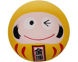 Tokyo Design Studio - Gele Daruma - Chinese Geluks Poppetjes – 6 x 6 x 6cm