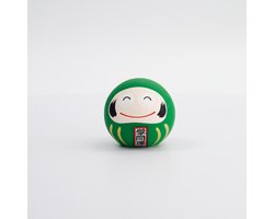 Tokyo Design Studio - Groene Daruma - Gelukspoppetjes – Geluksbrenger - 6 x 6 x 6cm
