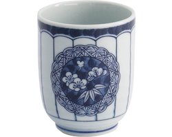 Tokyo Design Studio – Japanse Beker – Blauw/Wit – 160 ml – 6,5 x 7,5 cm – Japans Servies